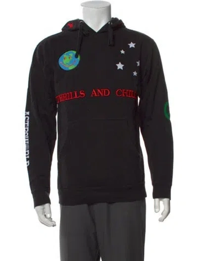 Pre-owned Travis Scott Graphic Print Crew Neck Hoodie In Brown