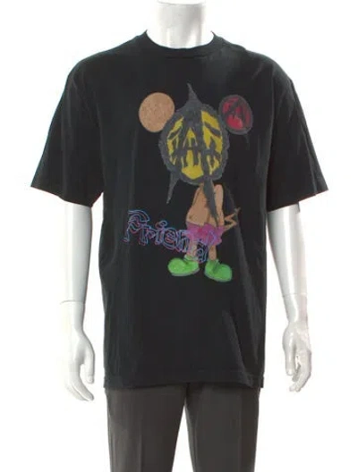 Pre-owned Travis Scott Graphic Print Crew Neck T-shirt In Black