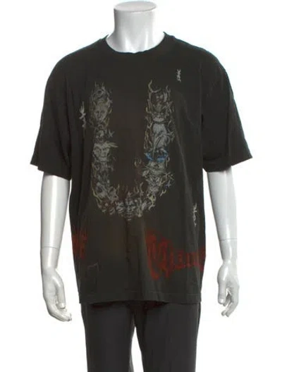 Pre-owned Travis Scott Graphic Print Crew Neck T-shirt In Black