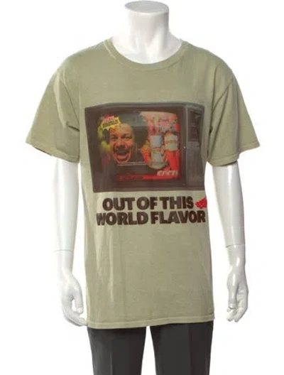 Pre-owned Travis Scott Graphic Print Crew Neck T-shirt In Green