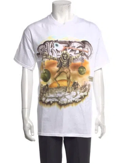 Pre-owned Travis Scott Graphic Print Crew Neck T-shirt In Multicolor