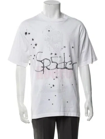 Pre-owned Travis Scott Graphic Print Crew Neck T-shirt In White