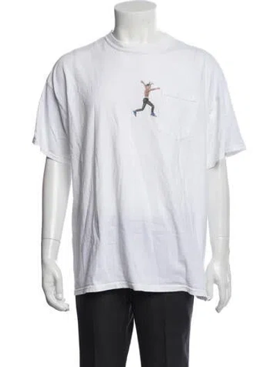 Pre-owned Travis Scott Graphic Print Crew Neck T-shirt In White
