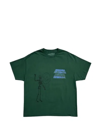 Travis Scott Graphic-print Crew-neck T-shirt In Green