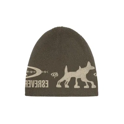 Pre-owned Travis Scott Hieroglyph Beanie In Olive