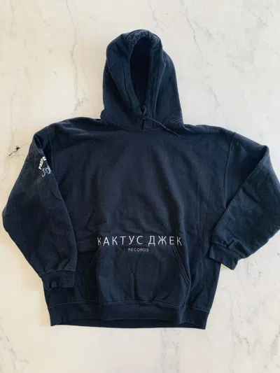 Pre-owned Travis Scott Jackboys/cactus Jack Multi Logo Black Hoodie