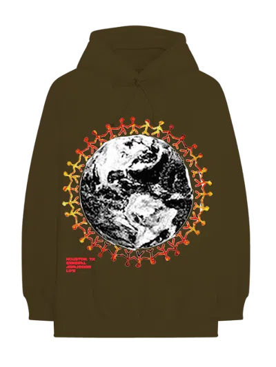 Pre-owned Travis Scott Men's  Around The World Hoodie In Brown