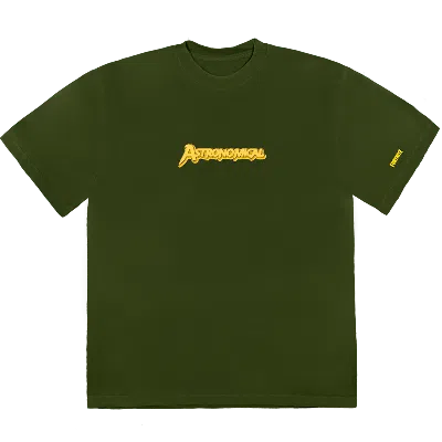 Pre-owned Travis Scott Men's  Astro Cyclone T-shirt In Washed Olive