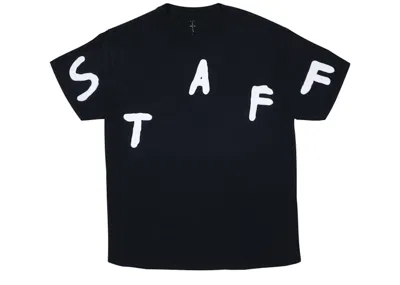 Pre-owned Travis Scott Men's  Astrofest 2019 Staff Embossed Tee Shirt In Black
