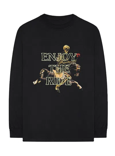 Pre-owned Travis Scott Men's  Astroworld Enjoy The Ride Long Sleeve Tee Shirt In Black