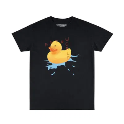 Pre-owned Travis Scott Men's  Astroworld Europe Exclusive Rubber Duck T-shirt In Black