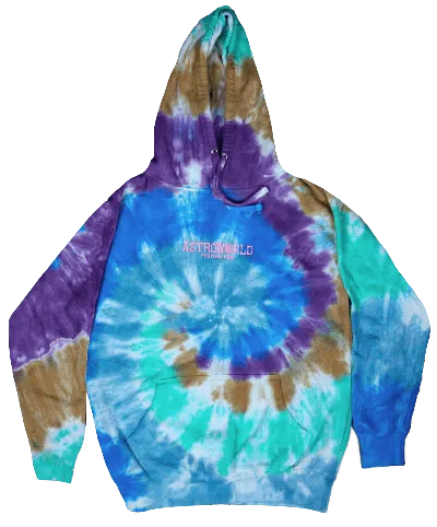 Pre-owned Travis Scott Men's  Astroworld Festival Run Hoodie In Tie Dye