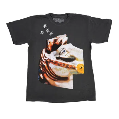 Pre-owned Travis Scott Men's  Astroworld Horse Head Tee Shirt In Washed Black