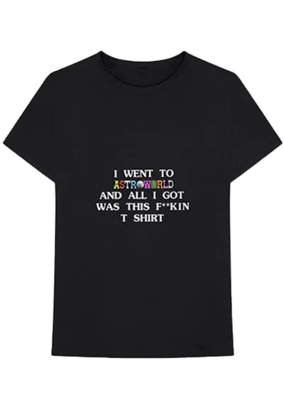 Pre-owned Travis Scott Men's  Astroworld I Went To Astroworld Tee Shirt In Black
