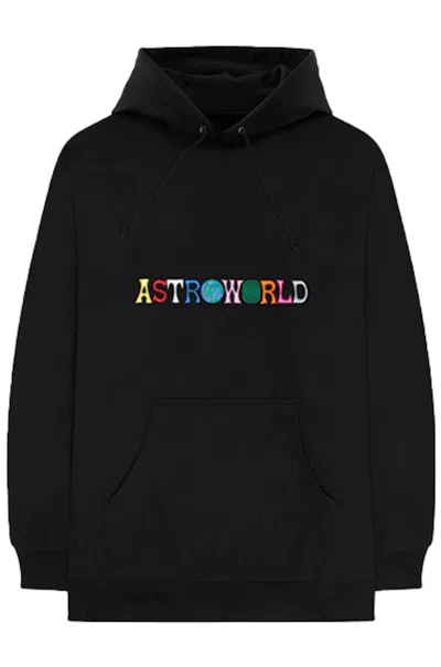 Pre-owned Travis Scott Men's  Astroworld Logo Hoodie In Black