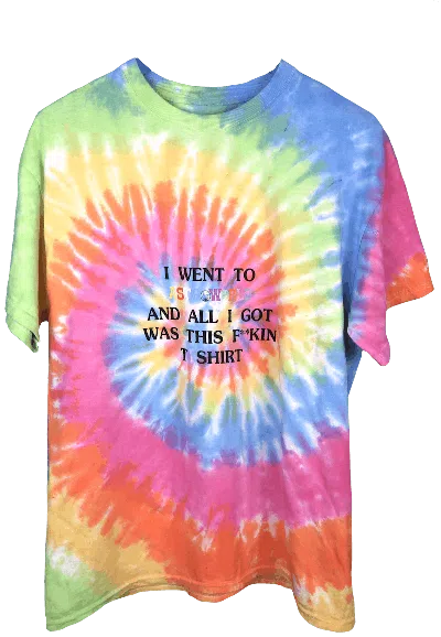 Pre-owned Travis Scott Men's  Astroworld Lollapalooza I Went To Astroworld Tee Shirt In Tie Dye