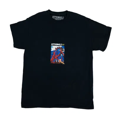 Pre-owned Travis Scott Men's  Astroworld Roller Coaster Tee Shirt In Black