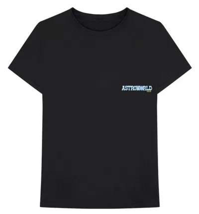 Pre-owned Travis Scott Men's  Astroworld Tour Launch T-shirt In Black