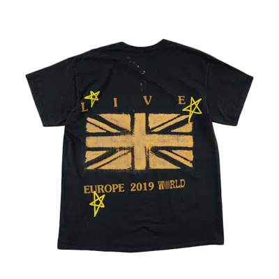 Pre-owned Travis Scott Men's  Astroworld Tour London Union Jack T-shirt In Black