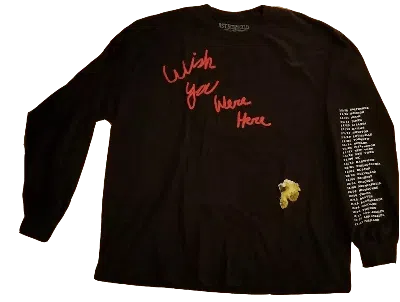 Pre-owned Travis Scott Men's  Astroworld Tour Long Sleeve Tee Shirt In Black