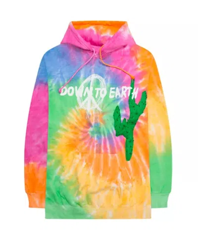 Pre-owned Travis Scott Men's  Astroworld X Dsm Down To Earth Hoodie In Tie Dye In Multi