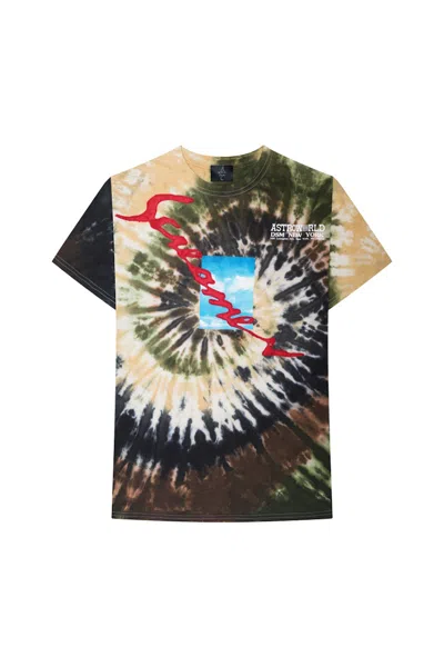Pre-owned Travis Scott Men's  Astroworld X Dsm Ny Screamer Tee Shirt In Tie Dye In Multi
