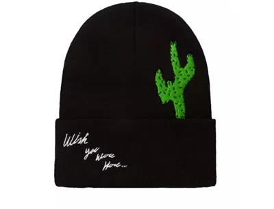 Pre-owned Travis Scott Men's  Astroworld X Dsm Wish You Were Here Beanie In Black