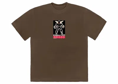 Pre-owned Travis Scott Men's  Blackout Tee Shirt In Brown