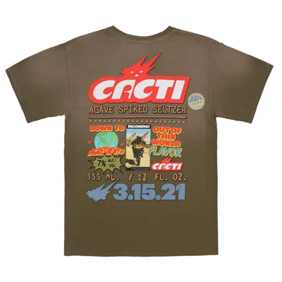 Pre-owned Travis Scott Men's  Cacti Down To Earth Tee Shirt 2 In Brown