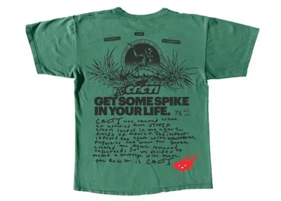 Pre-owned Travis Scott Men's  Cacti Get Some Spike (uber Eats Exclusive) T-shirt In Green