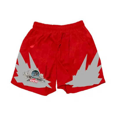 Pre-owned Travis Scott Men's  Cacti Heritage 3m Soccer Short I In Red