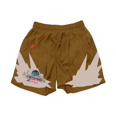 Pre-owned Travis Scott Men's  Cacti Heritage Soccer Short Ii In Tan