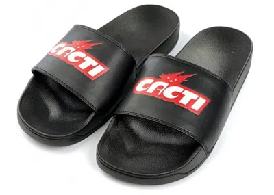 Pre-owned Travis Scott Men's  Cacti Slide Sneakers In Black/red/white