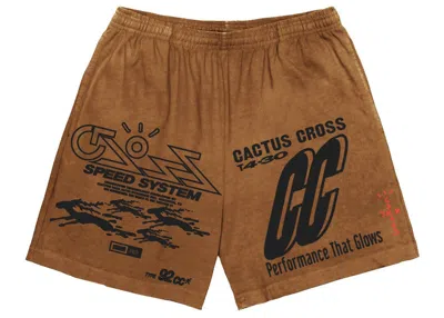 Pre-owned Travis Scott Men's  Cactus Jack 92cc Shorts In Brown