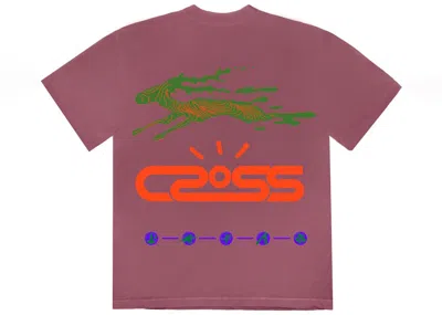 Pre-owned Travis Scott Men's  Cactus Jack Cross Tech Tee Shirt Ii In Washed Purple