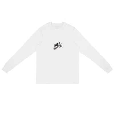 Pre-owned Travis Scott Men's  Cactus Jack For Nike Sb Longsleeve T-shirt In White