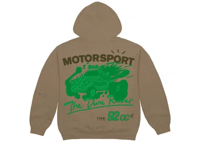Pre-owned Travis Scott Men's  Cactus Jack Motor Sport Hoodie In Dark Sand