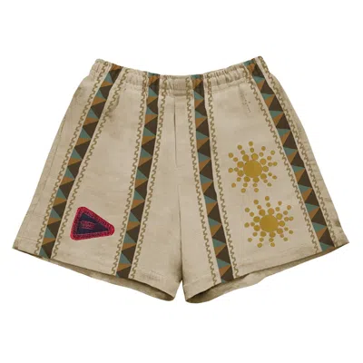 Pre-owned Travis Scott Men's  Cactus Jack Starburst Short In Beige