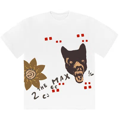 Pre-owned Travis Scott Men's  Cactus Jack Wolf T-shirt In White