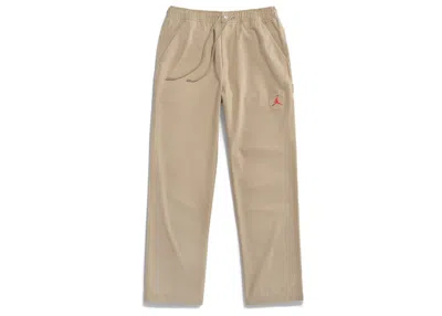 Pre-owned Travis Scott Men's  Cactus Jack X Jordan Canvas Pant In Desert/khaki/university Red