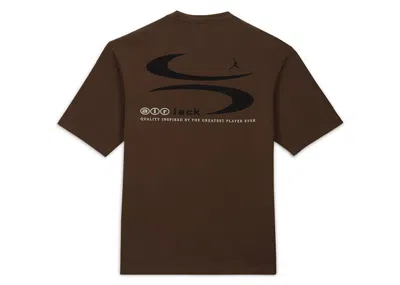 Pre-owned Travis Scott Men's  Cactus Jack X Jordan Mj Ts Logo Tee Shirt In Palomino