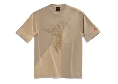 Pre-owned Travis Scott Men's  Cactus Jack X Jordan T-shirt In Khaki/desert