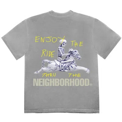 Pre-owned Travis Scott Men's  Cactus Jack X Neighborhood Carousel T-shirt In Grey