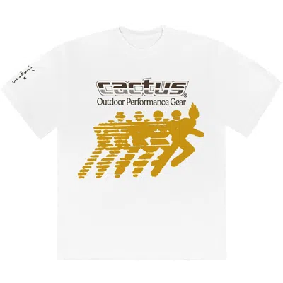 Pre-owned Travis Scott Men's  Cactus Performance T-shirt In White