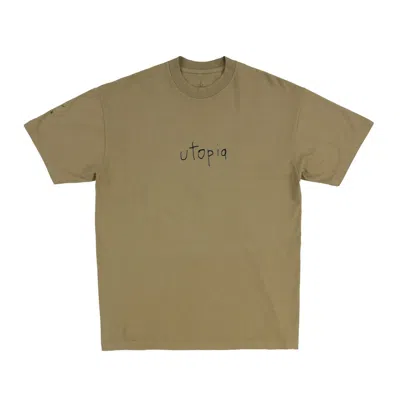 Pre-owned Travis Scott Men's  Cactus Wink Tee Shirt In Khaki