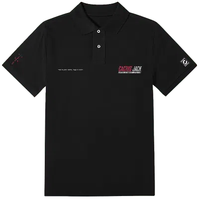 Pre-owned Travis Scott Men's  Cj Staff Polo Shirt In Black