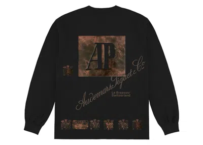 Pre-owned Travis Scott Men's  Cj X Audemars Piguet Le Brassus Long Sleeve Tee Shirt In Black