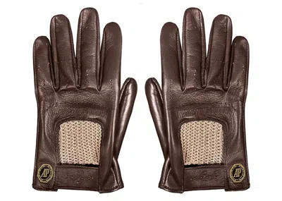Pre-owned Travis Scott Men's  Cj X Audemars Piguet Leather Gloves In Brown