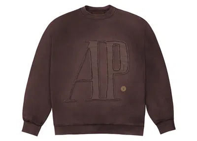 Pre-owned Travis Scott Men's  Cj X Audemars Piguet Logo Crewneck Sweatshirt In Brown