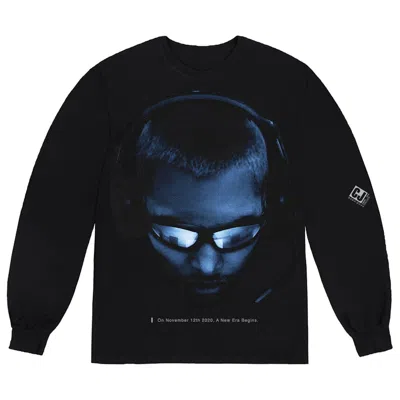 Pre-owned Travis Scott Men's  Corrupted Long Sleeve T-shirt In Black